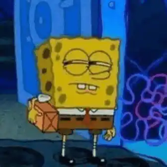 Zaunvi Caitvitwt: Spongebob Holding Box
