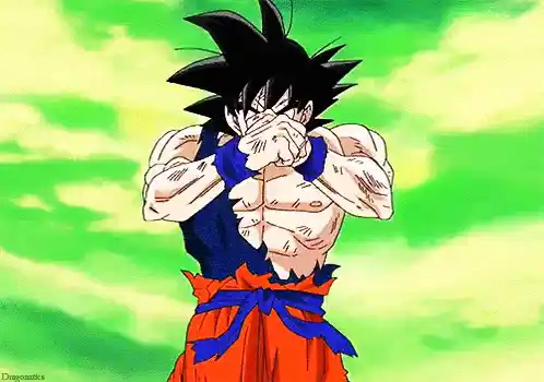 Goku's Intense Power-Up